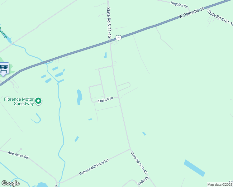 map of restaurants, bars, coffee shops, grocery stores, and more near 2271 State Road S-21-45 in Timmonsville