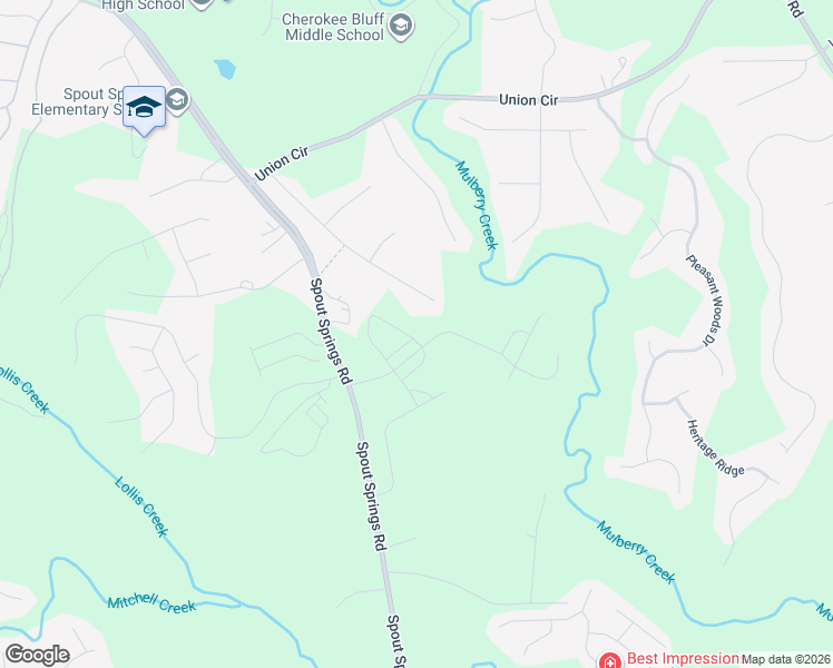 map of restaurants, bars, coffee shops, grocery stores, and more near 5584 Elderberry Lane in Flowery Branch