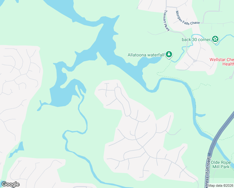 map of restaurants, bars, coffee shops, grocery stores, and more near 155 Walnut Hall Circle in Woodstock