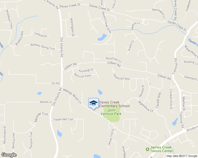 map of restaurants, bars, coffee shops, grocery stores, and more near 2320 Avonleigh Drive in Cumming