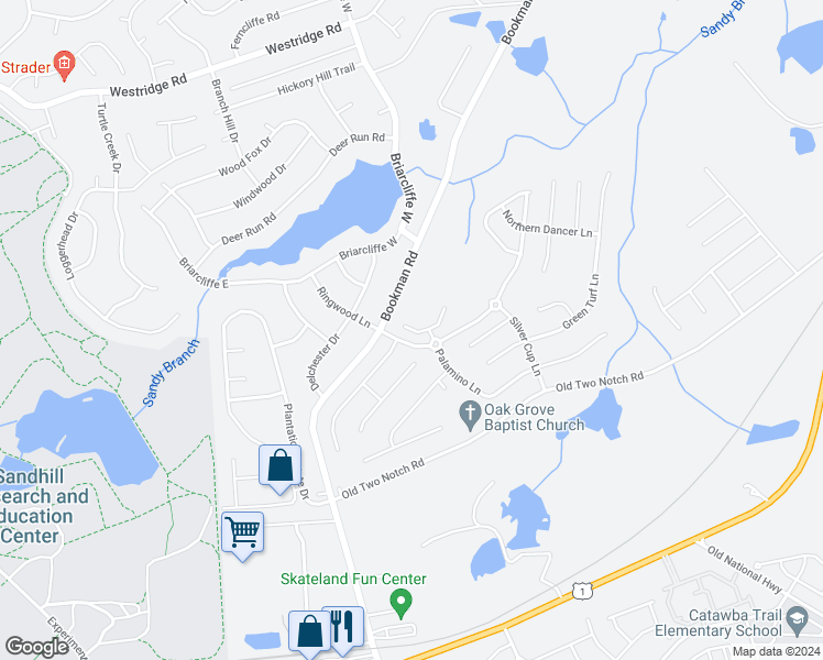 map of restaurants, bars, coffee shops, grocery stores, and more near 11 Winning Color Lane in Elgin