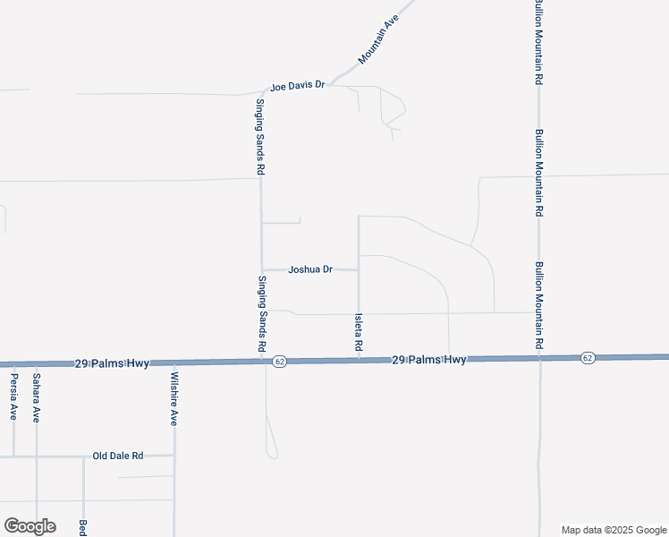 map of restaurants, bars, coffee shops, grocery stores, and more near Isleta Road in Twentynine Palms