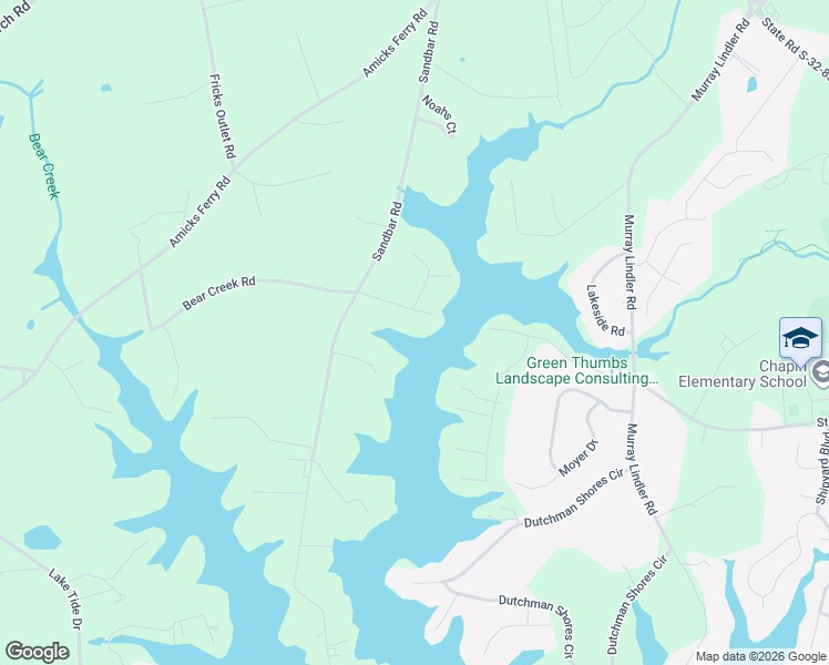 map of restaurants, bars, coffee shops, grocery stores, and more near 532 Bear Creek Road in Chapin