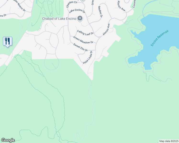 map of restaurants, bars, coffee shops, grocery stores, and more near 3814 Alonzo Avenue in Los Angeles