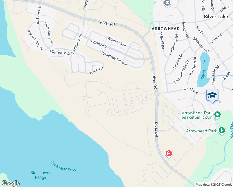 map of restaurants, bars, coffee shops, grocery stores, and more near Unnamed Road in Wilmington