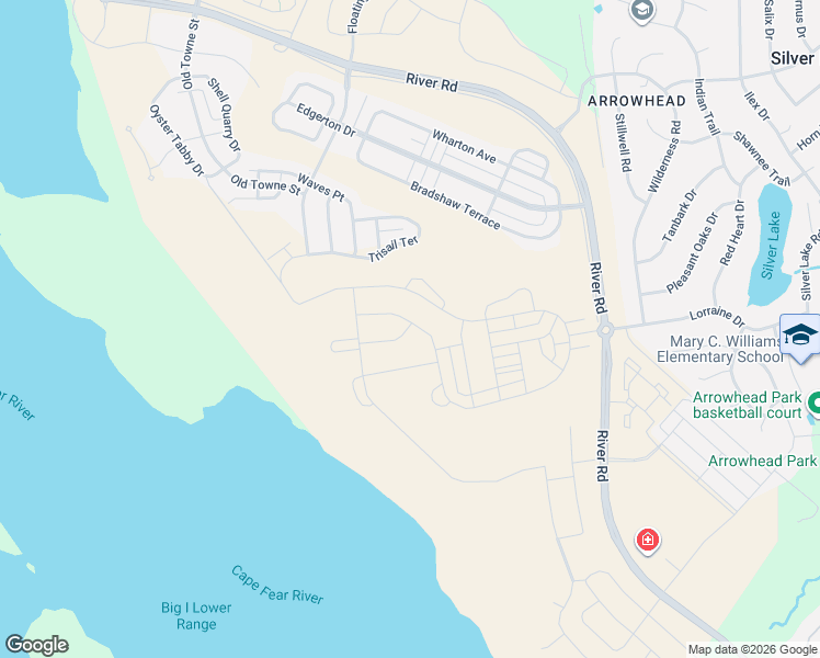 map of restaurants, bars, coffee shops, grocery stores, and more near 4311 River Road in Wilmington