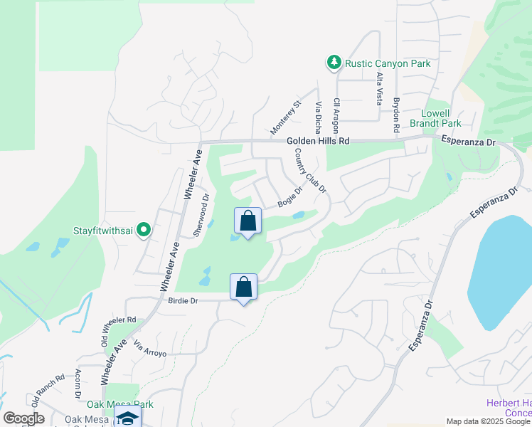 map of restaurants, bars, coffee shops, grocery stores, and more near 2030 Bogie Drive in La Verne