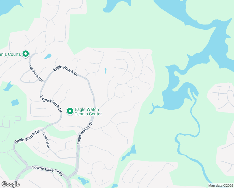 map of restaurants, bars, coffee shops, grocery stores, and more near 701 Players Ct in Woodstock