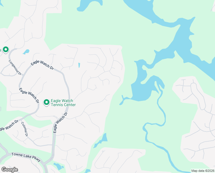 map of restaurants, bars, coffee shops, grocery stores, and more near 3618 Broken Arrow Drive in Woodstock
