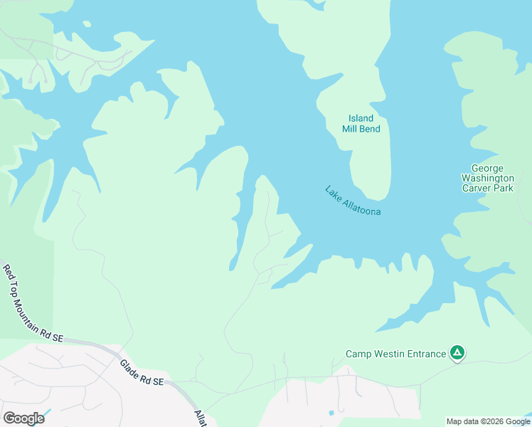map of restaurants, bars, coffee shops, grocery stores, and more near 7546 Island Mill Road Southeast in Acworth