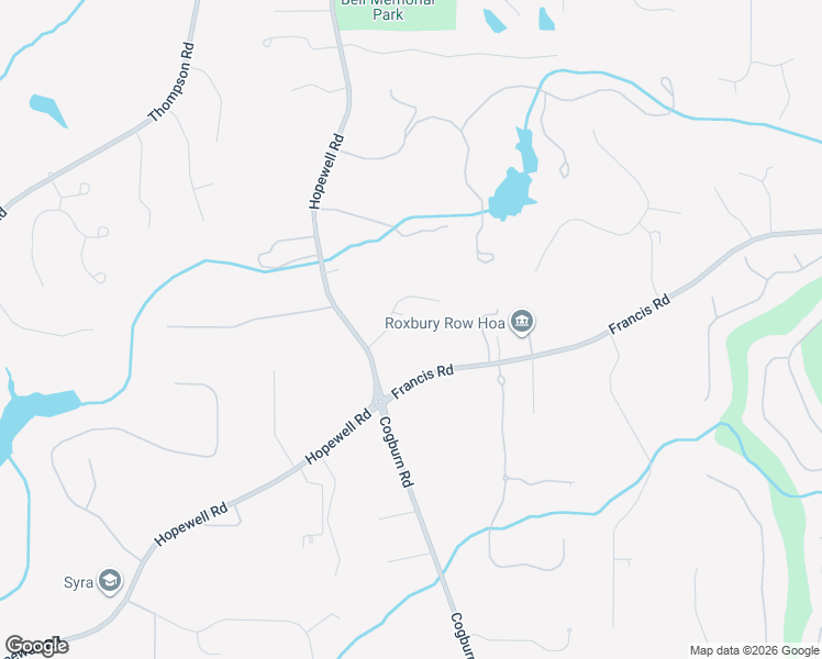 map of restaurants, bars, coffee shops, grocery stores, and more near 415 Champions Hills Court in Alpharetta