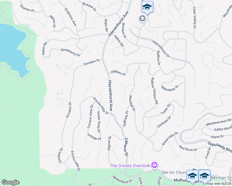 map of restaurants, bars, coffee shops, grocery stores, and more near 3818 Hayvenhurst Avenue in Los Angeles