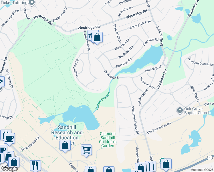 map of restaurants, bars, coffee shops, grocery stores, and more near 5 Loggerhead Drive in Columbia