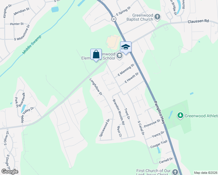 map of restaurants, bars, coffee shops, grocery stores, and more near 2124 Harbour Lane in Florence