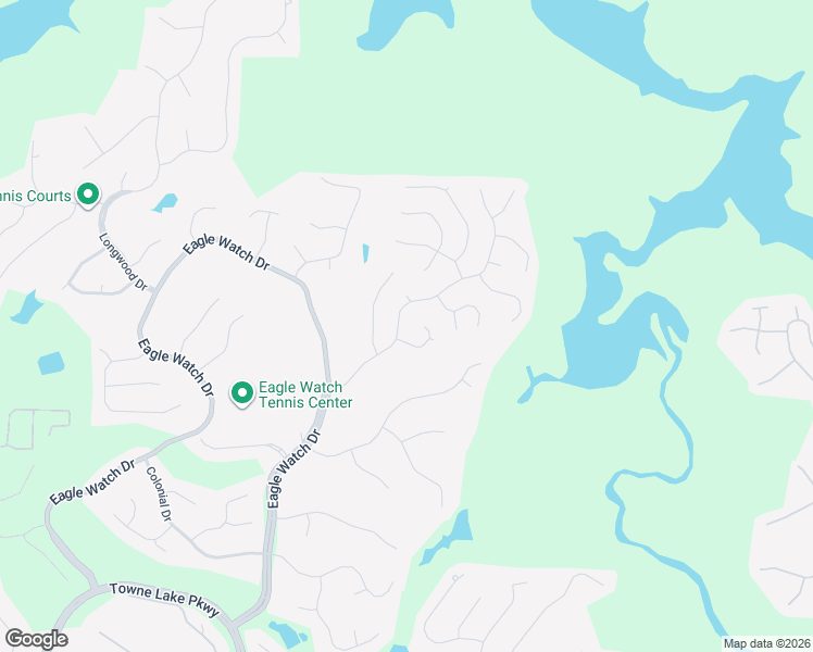 map of restaurants, bars, coffee shops, grocery stores, and more near 701 Players Court in Woodstock