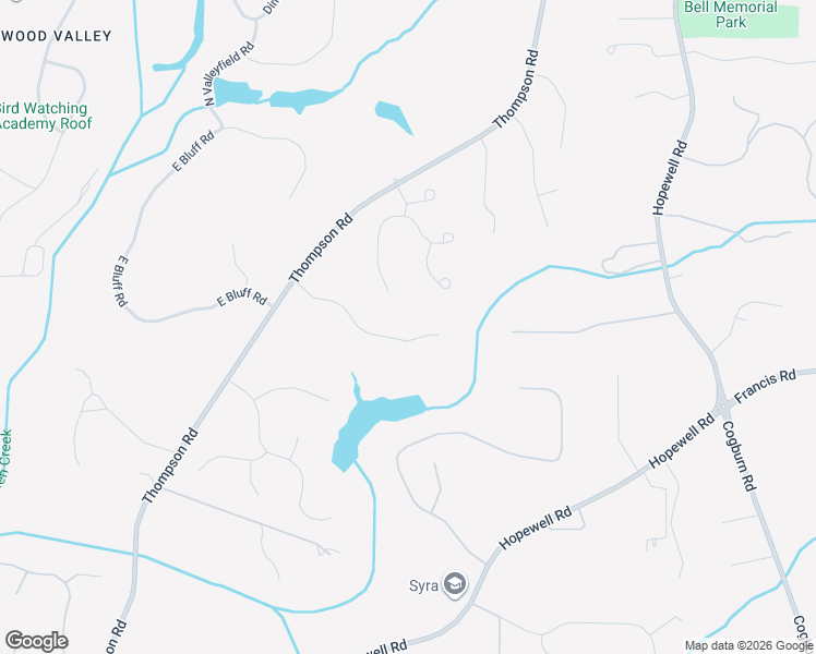 map of restaurants, bars, coffee shops, grocery stores, and more near 2140 Country Ridge Road in Alpharetta