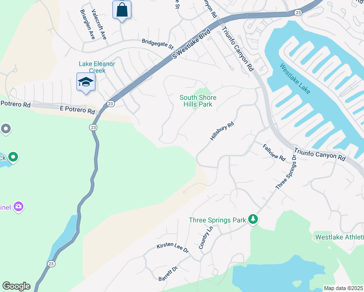 map of restaurants, bars, coffee shops, grocery stores, and more near 2008 Goldenrod Court in Westlake Village
