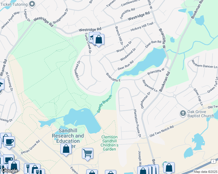 map of restaurants, bars, coffee shops, grocery stores, and more near 5 Loggerhead Drive in Columbia
