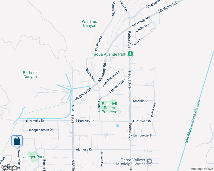 map of restaurants, bars, coffee shops, grocery stores, and more near 844 Deep Springs Drive in Claremont