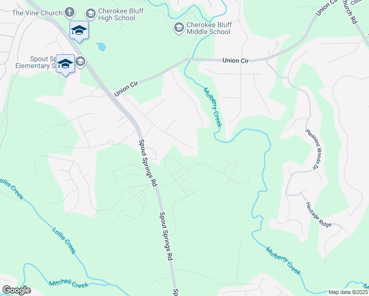 map of restaurants, bars, coffee shops, grocery stores, and more near 5584 Elderberry Lane in Flowery Branch