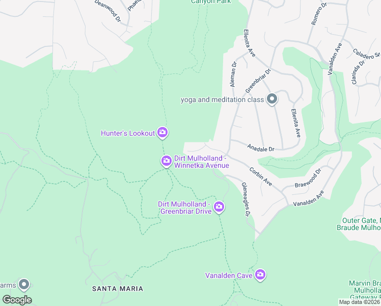 map of restaurants, bars, coffee shops, grocery stores, and more near 19946 Turnberry Drive in Los Angeles