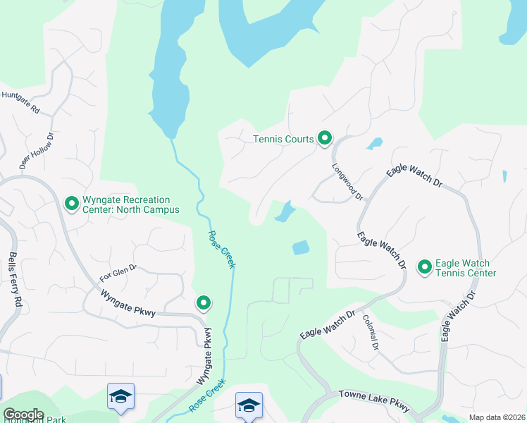 map of restaurants, bars, coffee shops, grocery stores, and more near 1427 Olde Forge Lane in Woodstock