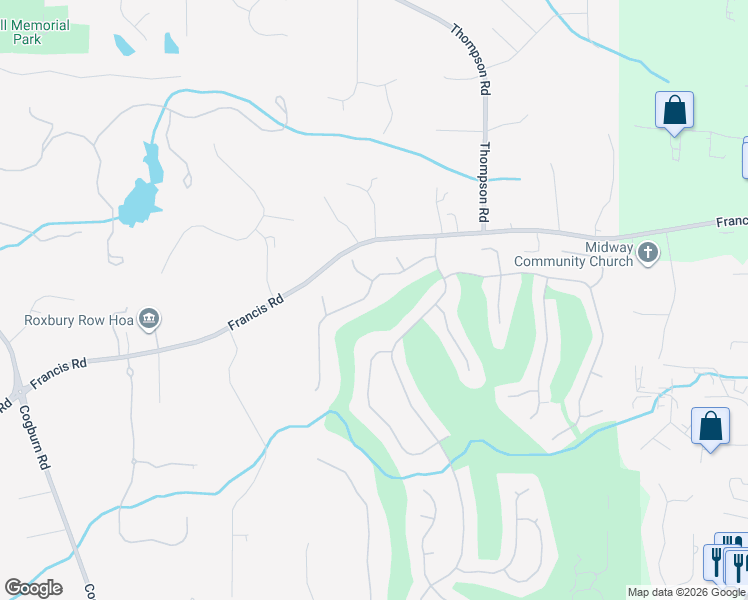 map of restaurants, bars, coffee shops, grocery stores, and more near 200 Bunker Court in Alpharetta