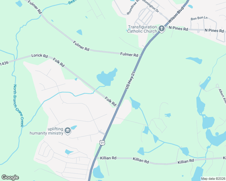 map of restaurants, bars, coffee shops, grocery stores, and more near 9617 Wilson Boulevard in Blythewood