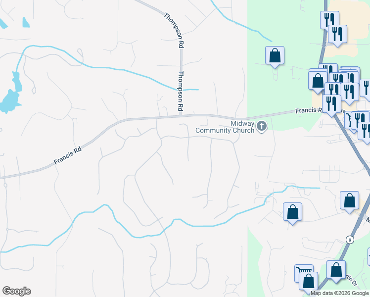 map of restaurants, bars, coffee shops, grocery stores, and more near 605 Heron Run in Milton