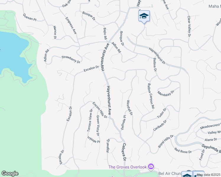 map of restaurants, bars, coffee shops, grocery stores, and more near 3856 Hayvenhurst Avenue in Los Angeles