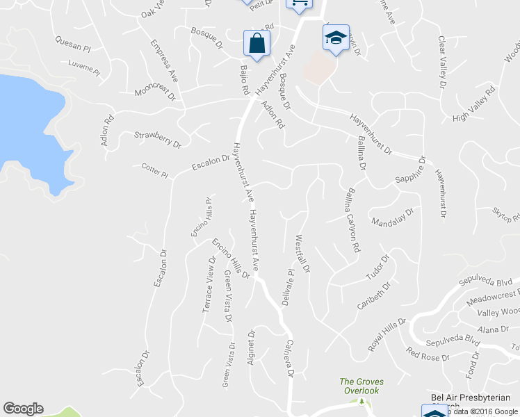 map of restaurants, bars, coffee shops, grocery stores, and more near 3856 Hayvenhurst Avenue in Los Angeles