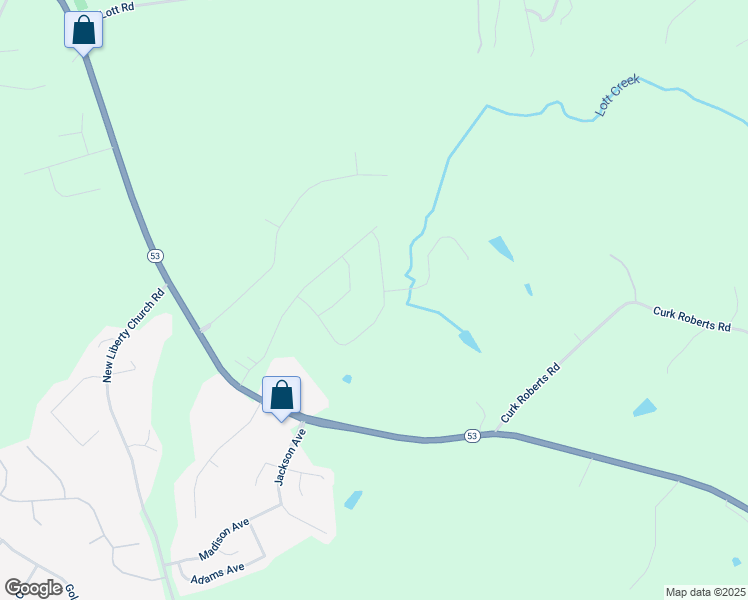 map of restaurants, bars, coffee shops, grocery stores, and more near 1327 Sunny Valley Lane in Braselton