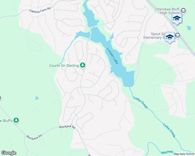 map of restaurants, bars, coffee shops, grocery stores, and more near 7404 Regatta Way in Flowery Branch