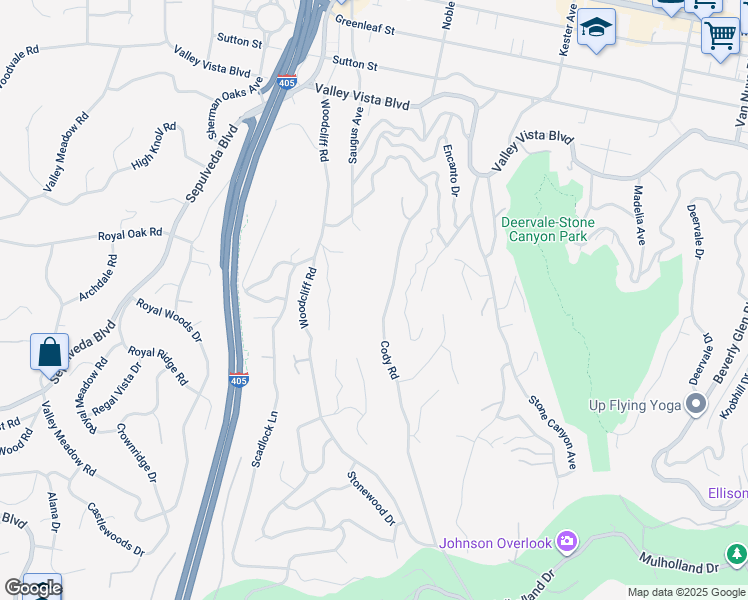 map of restaurants, bars, coffee shops, grocery stores, and more near 3911 Cody Road in Los Angeles