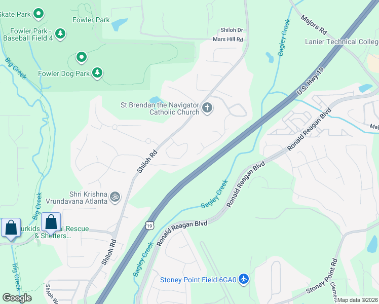 map of restaurants, bars, coffee shops, grocery stores, and more near 4855 Maristone Landing Way in Cumming