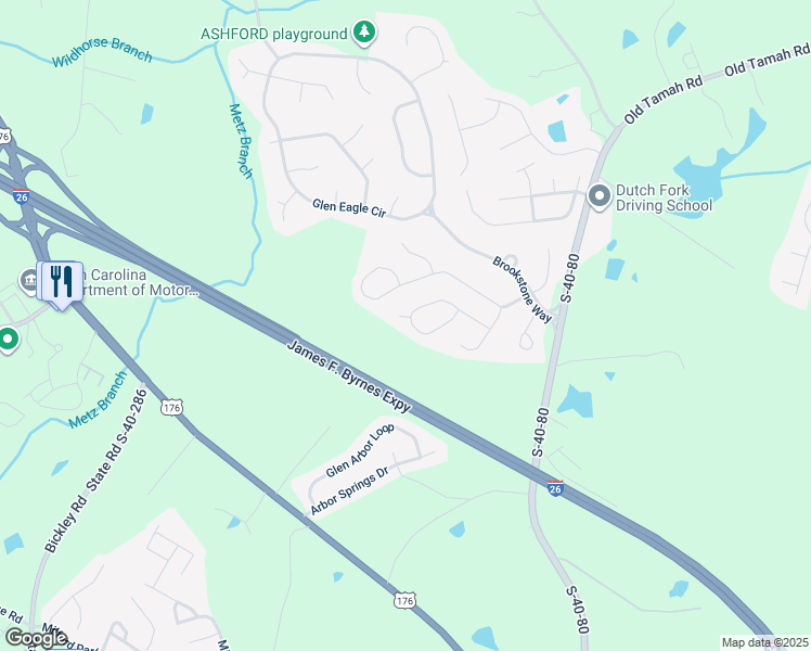 map of restaurants, bars, coffee shops, grocery stores, and more near 300 Glen Rose Circle in Irmo