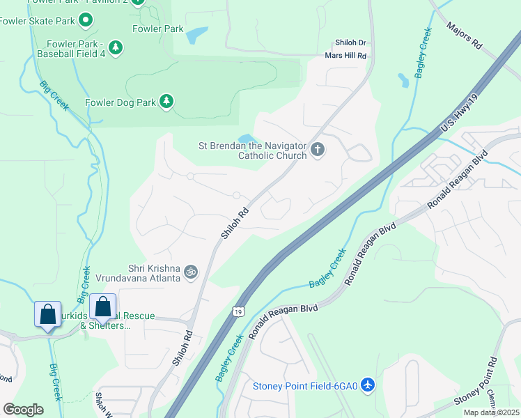 map of restaurants, bars, coffee shops, grocery stores, and more near 4985 Maristone Landing Way in Cumming