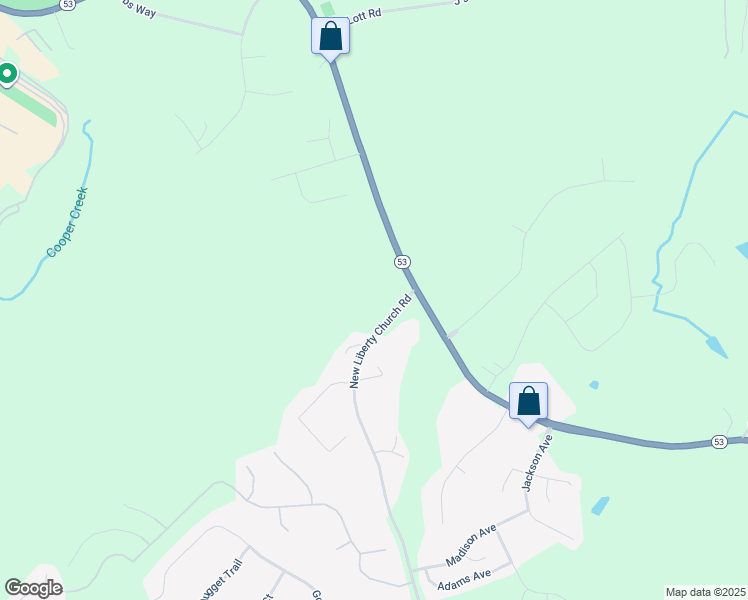 map of restaurants, bars, coffee shops, grocery stores, and more near 161 New Liberty Church Road in Braselton