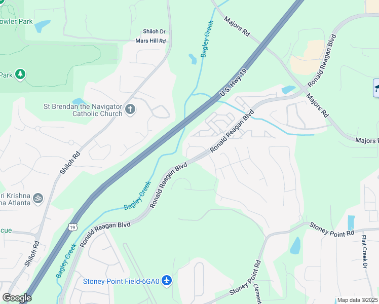 map of restaurants, bars, coffee shops, grocery stores, and more near 4305 Bryton Trace Dr in Cumming