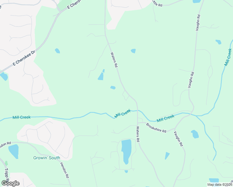 map of restaurants, bars, coffee shops, grocery stores, and more near 4592 Waters Road in Woodstock