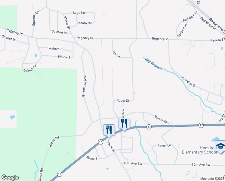 map of restaurants, bars, coffee shops, grocery stores, and more near 336 Rolling Rock Lane in Hamilton