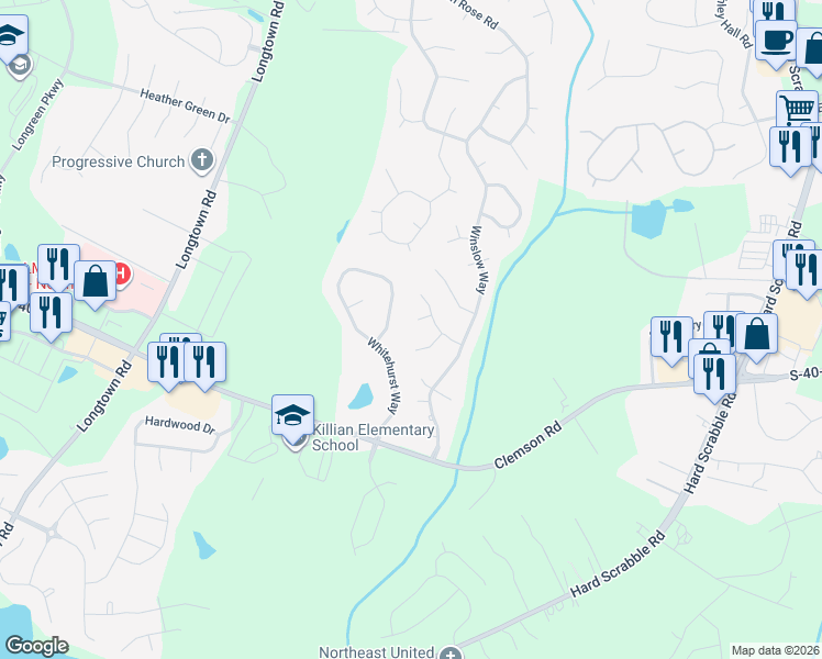 map of restaurants, bars, coffee shops, grocery stores, and more near 7 Tomafield Court in Columbia