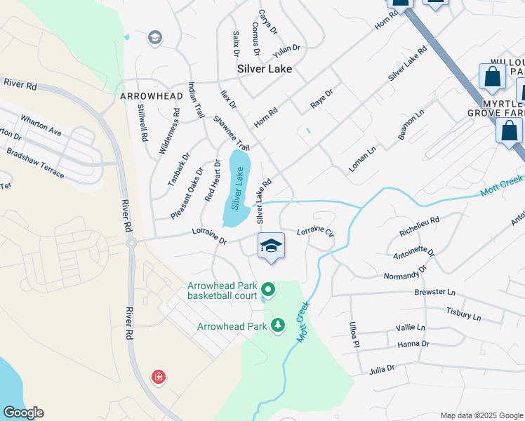map of restaurants, bars, coffee shops, grocery stores, and more near 733 Silver Lake Road in Wilmington