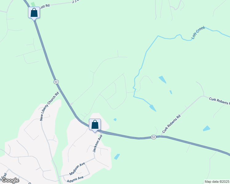 map of restaurants, bars, coffee shops, grocery stores, and more near 96 Lott Creek Court in Braselton