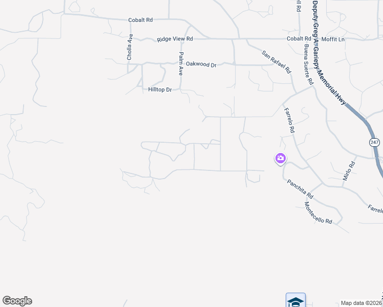 map of restaurants, bars, coffee shops, grocery stores, and more near 56525 Nelson Avenue in Yucca Valley