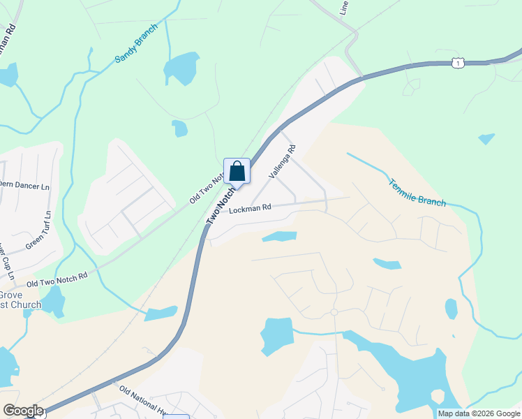 map of restaurants, bars, coffee shops, grocery stores, and more near 10750 Two Notch Road in Elgin