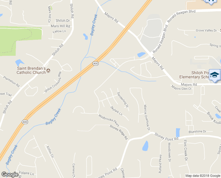 map of restaurants, bars, coffee shops, grocery stores, and more near 4455 Egret Avenue in Cumming