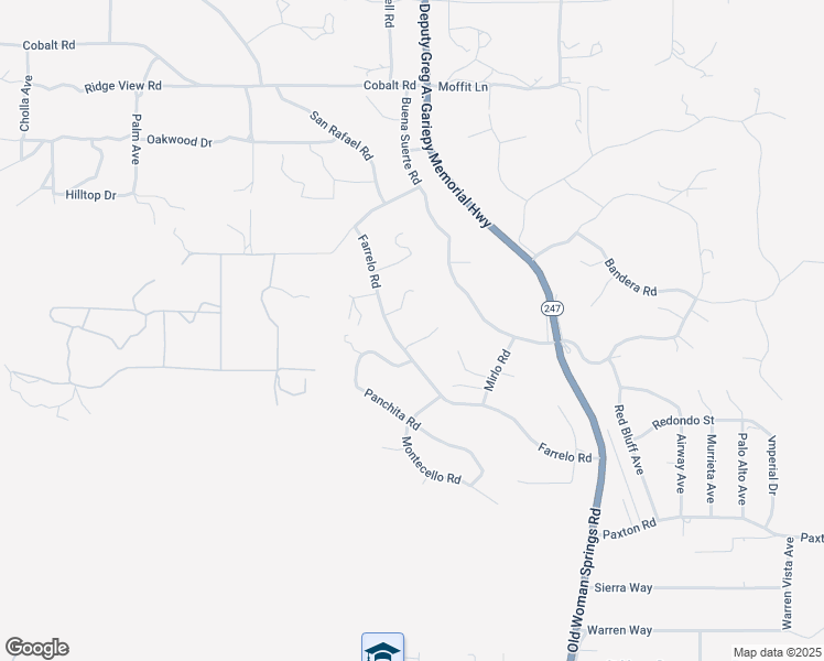 map of restaurants, bars, coffee shops, grocery stores, and more near 56958 Farrelo Court in Yucca Valley