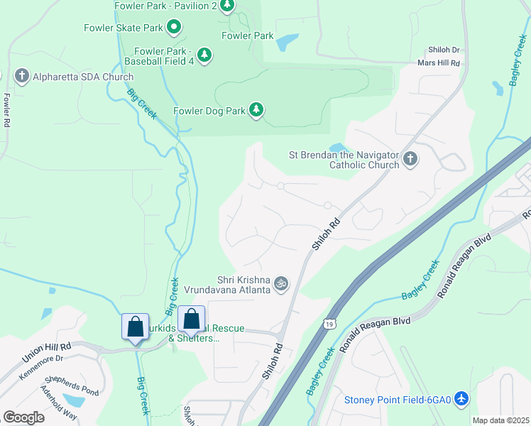 map of restaurants, bars, coffee shops, grocery stores, and more near 4965 Cripple Creek Court in Cumming