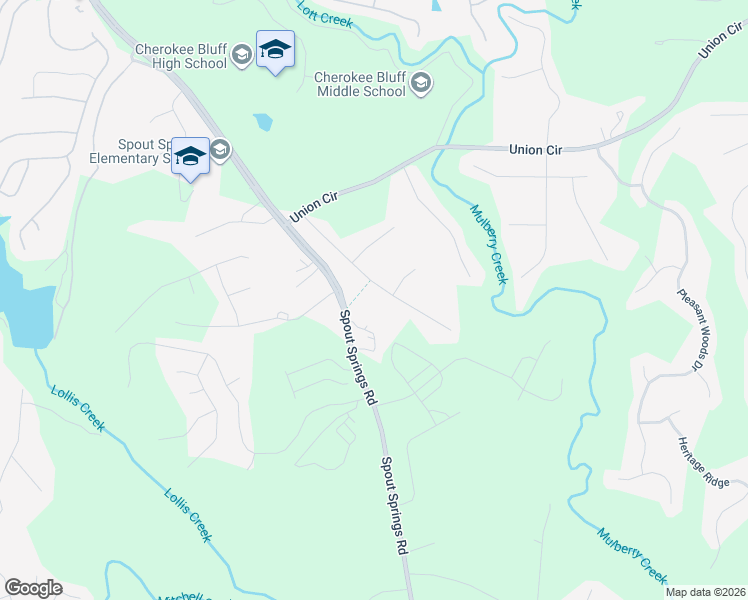map of restaurants, bars, coffee shops, grocery stores, and more near 5556 Elderberry Lane in Flowery Branch